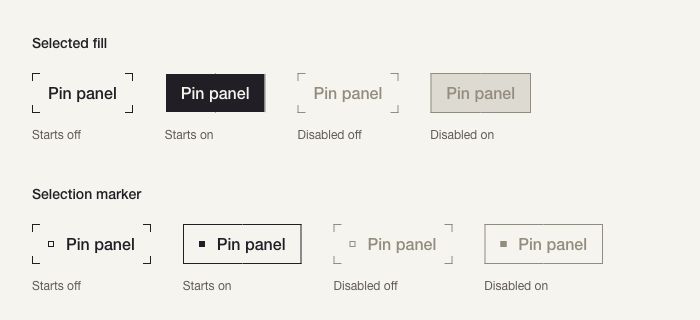 Toggle button comparison